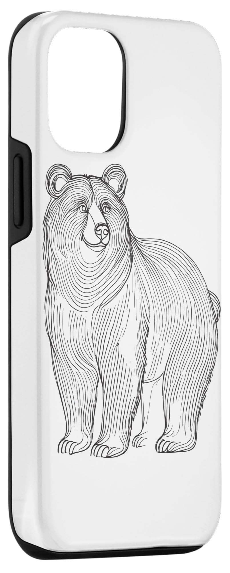 Amazon.com: iPhone 14 Pro Line Art Black Bear Bears Case : Cell