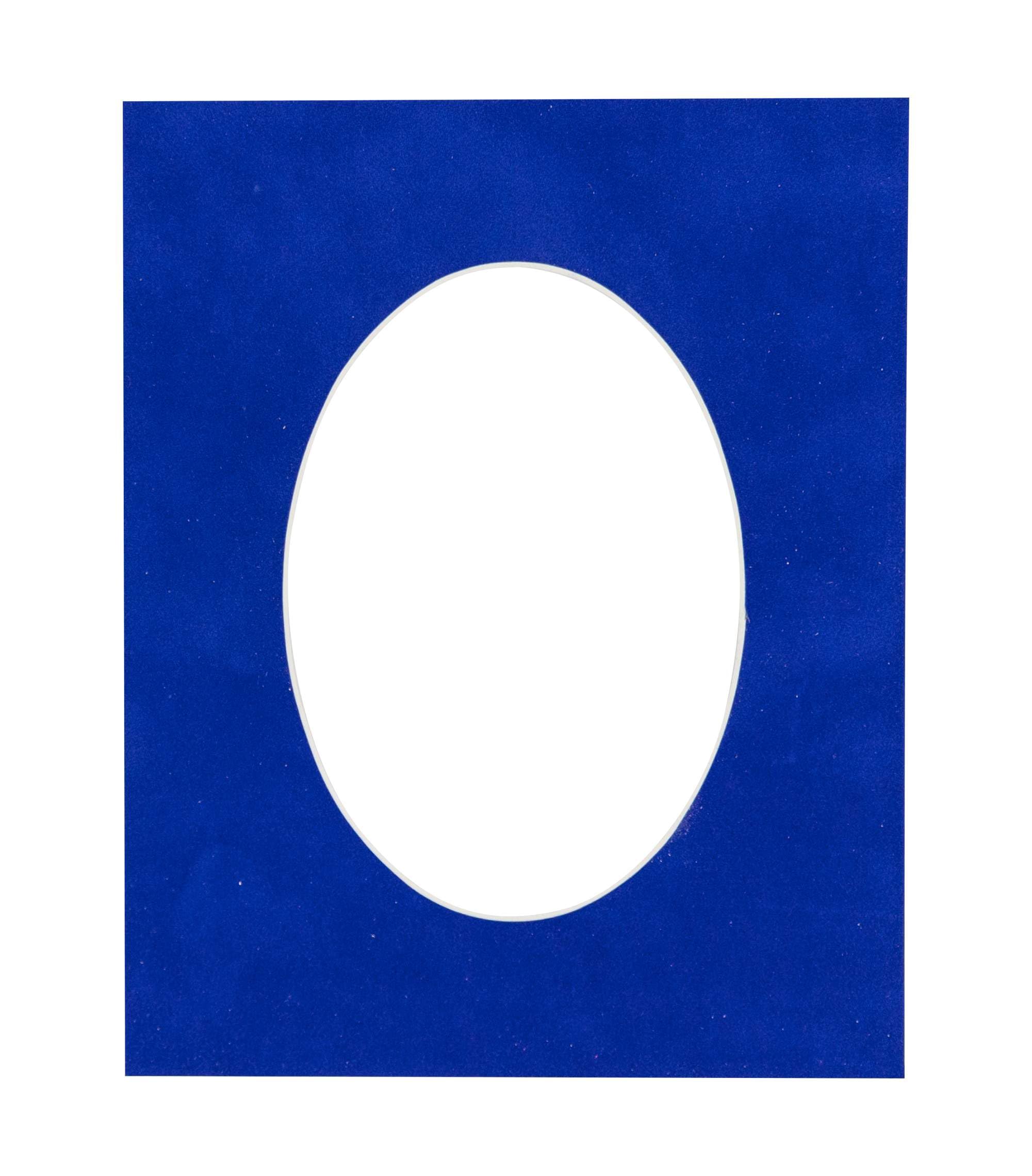 CountryArtHouse Royal Blue Suede Acid Free 16x20 Oval Picture Frame Mat with White Core Bevel Cut for 13x19 Pictures - Fits 16x20 Frame - Pack of 1 Matboard-image-39