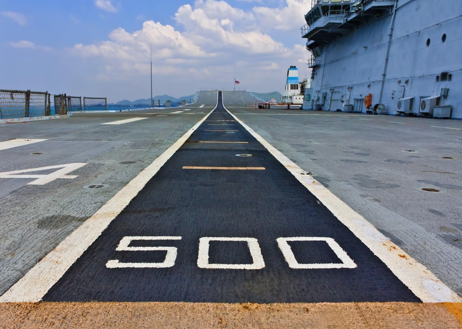 12x10FT (3.6x3m) Pista Sul Ponte Di Portaerei Sfondo Fotografico | Pista Di Atterraggio Navale Fondale In Tessuto,Grande Numero Sul Ponte,Per Eventi Aeronautici E Foto Di Viaggio,Photo Booth
