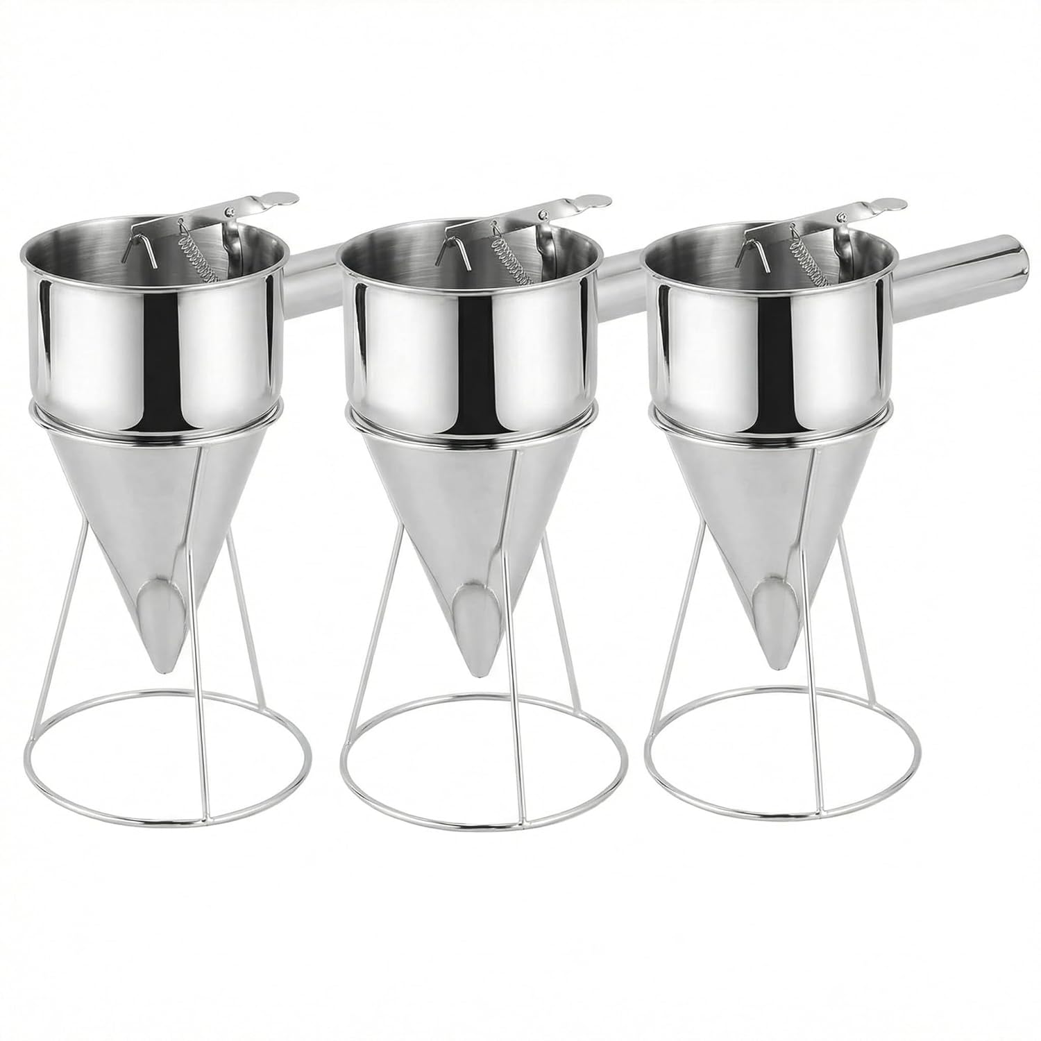 3PCS 40oz Pancake Batter Dispenser, Funnel Cake Maker, Batter Dispenser for Pancakes, Cupcakes, Funnel Cakes, Muffins and More - Send Goods from Local Warehouse