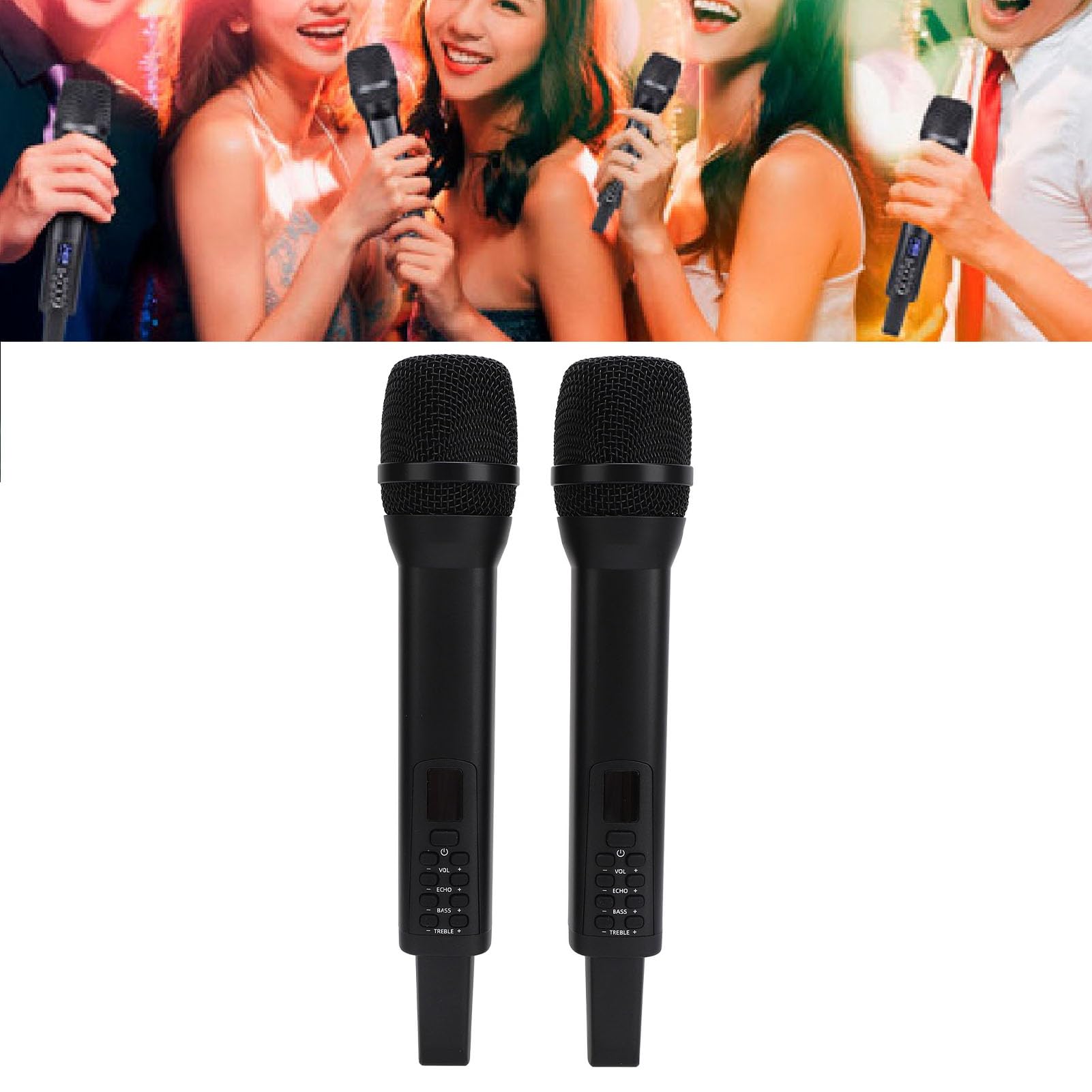 HEEPDD Dynamisches Mikrofon, Bluetooth-Handmikrofon aus Aluminiumlegierung mit Wiederaufladbarem Akku und USB-Stromversorgung, für Bühnen-Karaoke und Professionelle Sänger