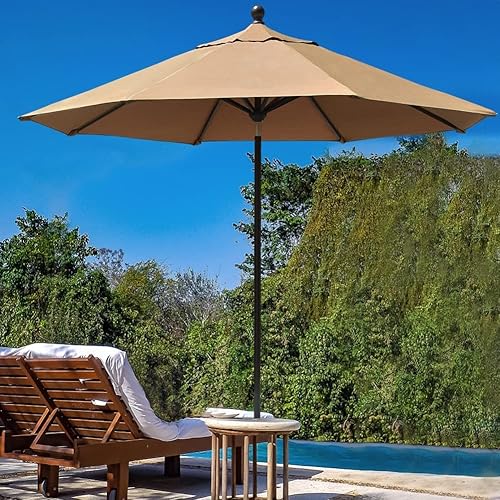 Miniatura 2 de EliteShade Sombrilla de patio de 11 pies para mesa y exteriores, uso comercial, no se va a decolorar durante 10 años, despliegue automático, con