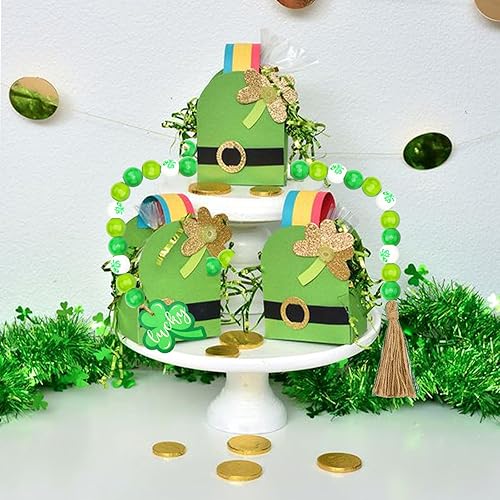 Miniatura 6 de jijAcraft Guirnalda de cuentas de madera de Pascua con borla y conejo con colgante de gnomo de Pascua, cuentas de madera colgantes rústicas para