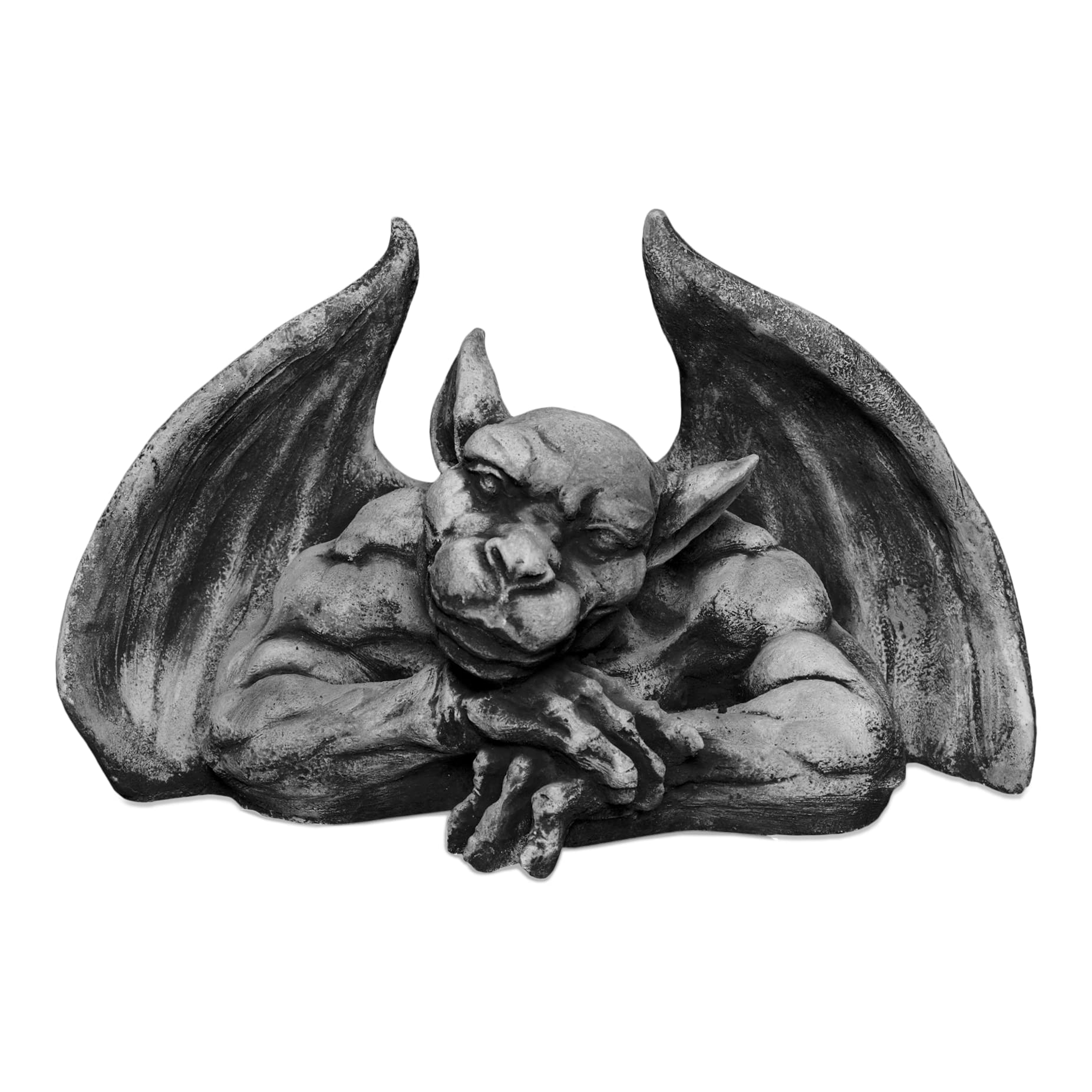 Gargoyle Gatekeeper I Stone Figure Statue 28cm 20kg Grey Concrete Frost Proof