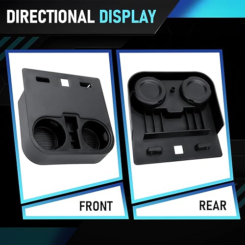 Miniatura 7 de Soporte para taza de consola central delantera HC3Z-2813562-AB compatible con Ford F150 2015-2020, compatible con F250 F350 F450 Super Duty