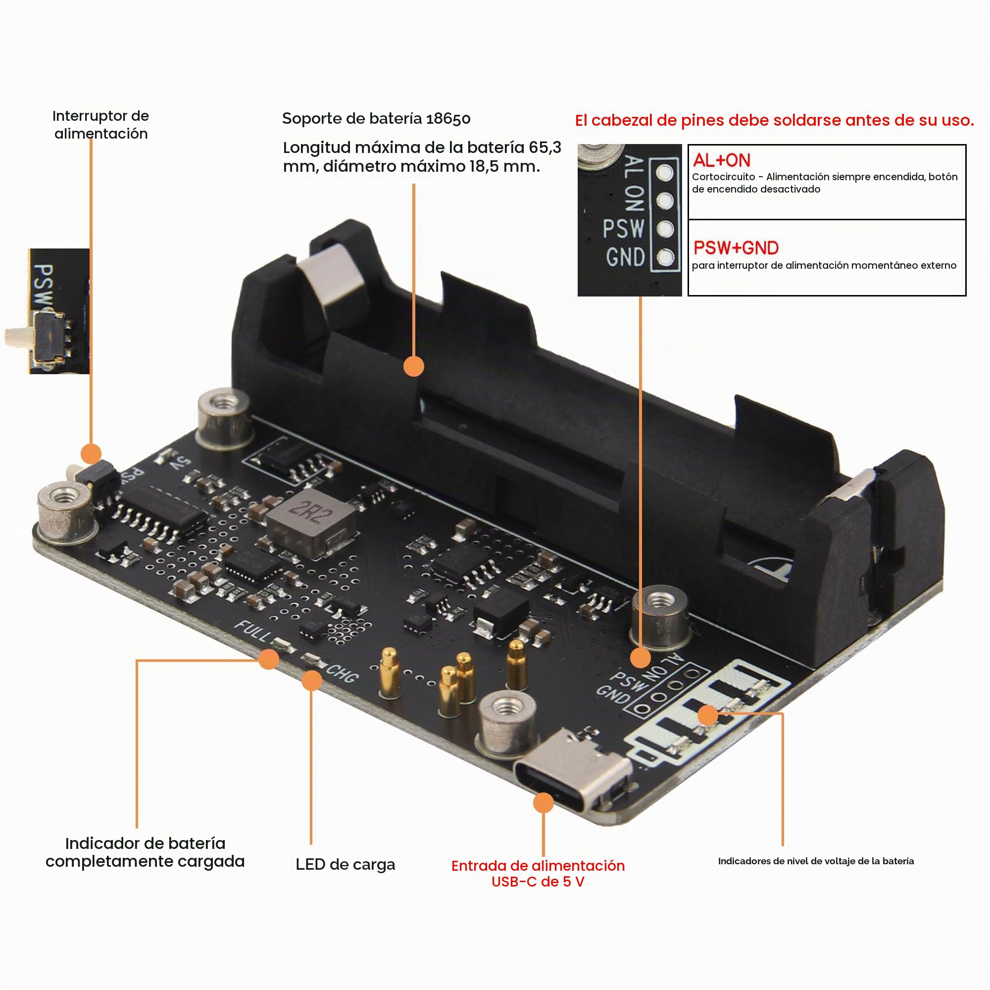 Geekworm X306 V1.3 Ultra-Thin UPS Shield for Raspberry Pi Zero 2 W