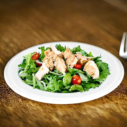 Miniatura 2 de Platos de comedor desechables de 6 pulgadas, resistentes, 100% biodegradables, aptos para horno, hechos de fibras ecológicas de bagazo de caña de