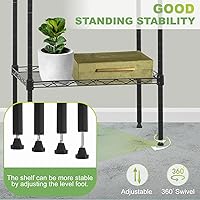 Vista 11 de 6-Tier Wire Shelving Unit Height Adjustable Metal Standing Storage Shelf Rack for Pantry Kitchen Bathroom Laundry Garage Closet 17.1L x 12.4W x