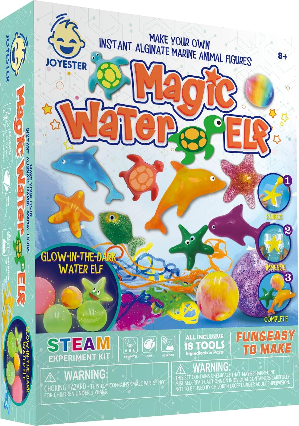 Magic Water Elf Toy Set 6 Magic 4 Shape Molds Creative Activity Skill
