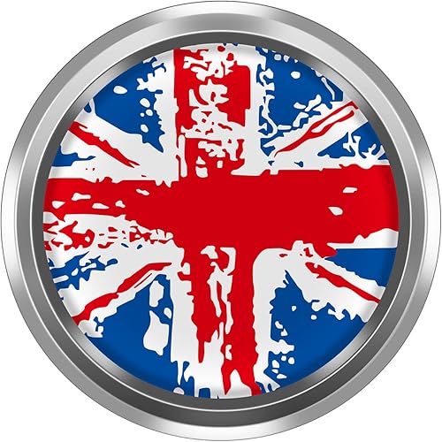 Miniatura 8 de 3D Front Bumper Grill Emblem Badge Chrome Cover for R50 R52 R53 R55 R56 R60 R61 F54 F55 F56 F57 F60 Car Accessories Decoration (Gray Union Jack)