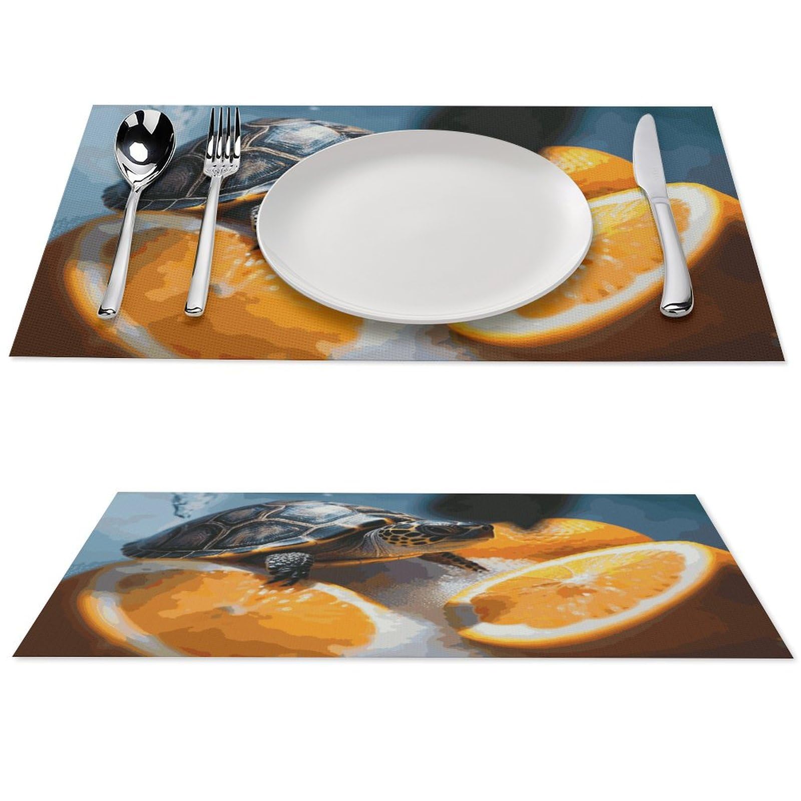 Set de table antidérapant et résistant à la chaleur lot de 6 PVC motif tortue