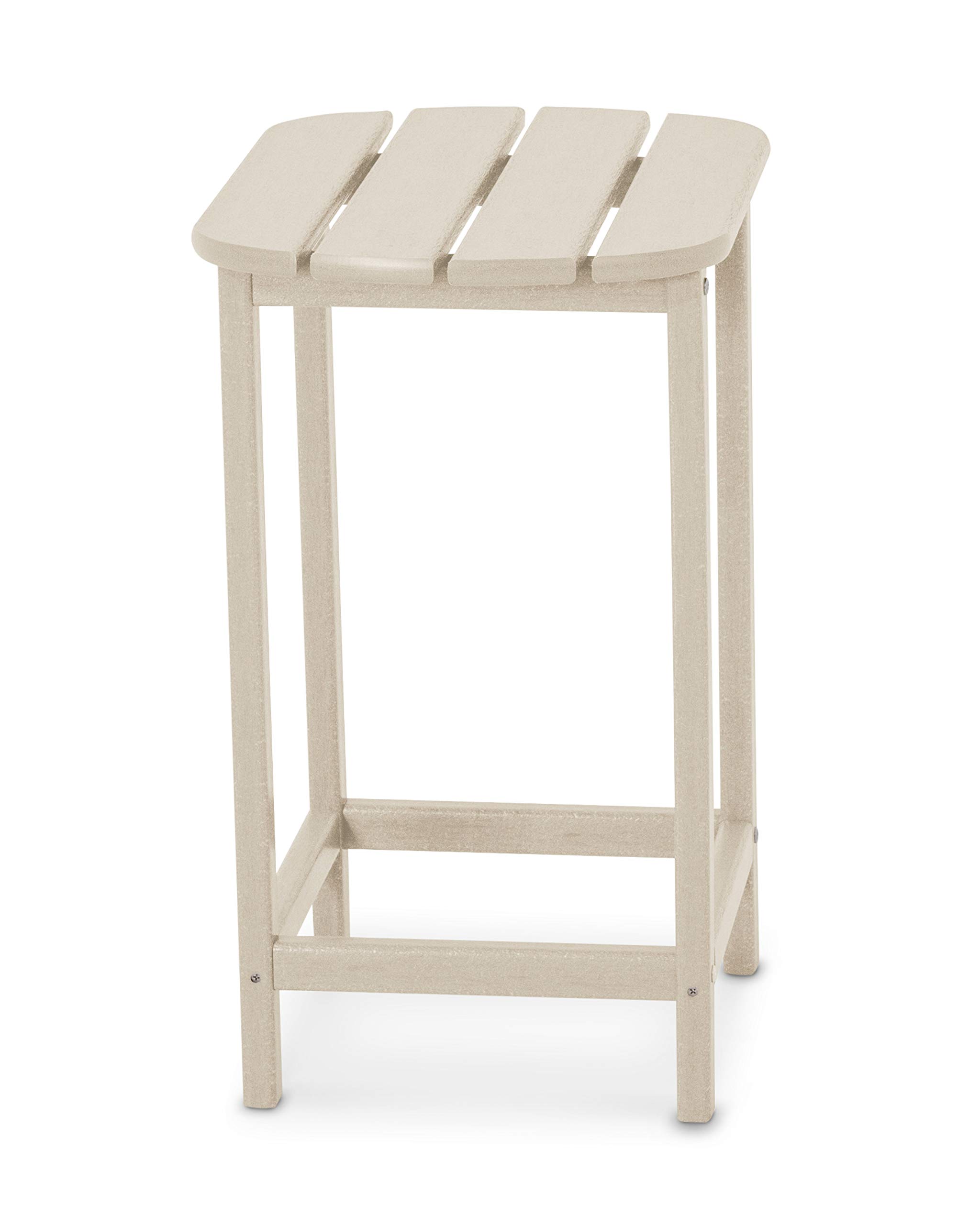 POLYWOOD SBT26SA South Beach 26-Inch Counter Side Table, Sand