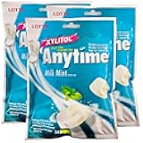 Lotte Anytime Sugar-free hub Xylitol Milk Mint candy 74g x 3 (pack of 3)