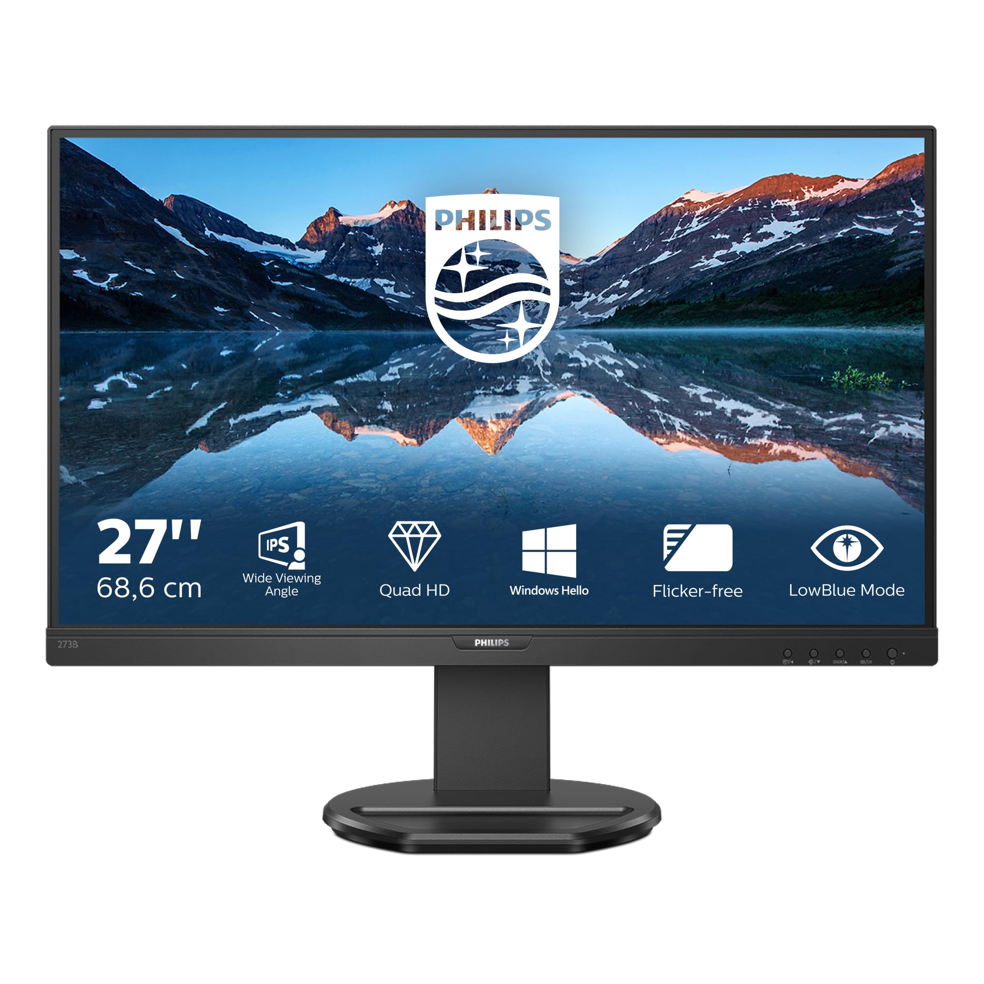 Philips 27インチWQHD/ USB-Cモニター　276B9 Philips 276B9-27-calowy monitor QHD, dokowanie USB-C