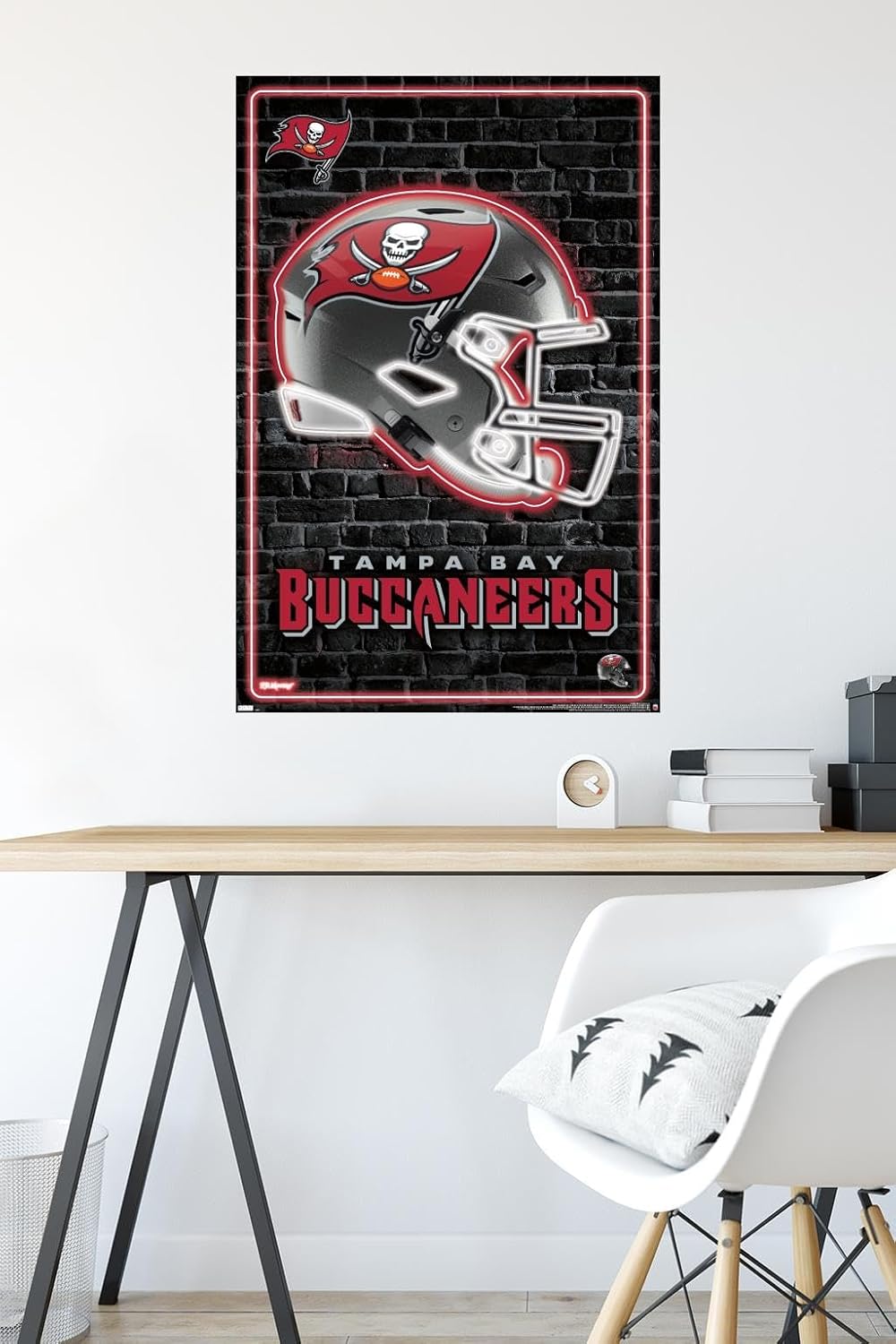 NFL Tampa Bay Buccaneers - Neon Helmet 23 Wall Poster, 34L" x 22.4W", Premium Unframed Version