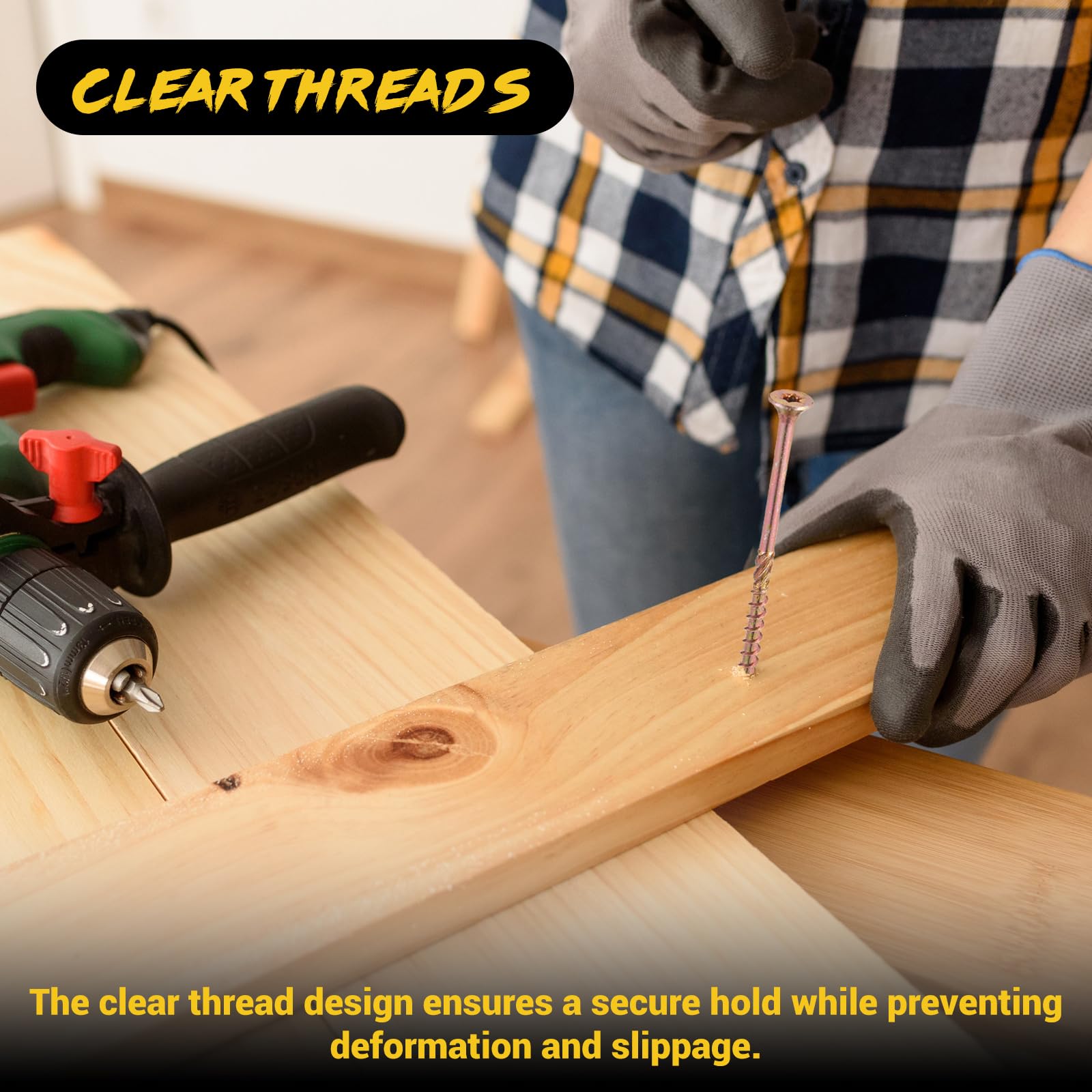 Blulu 1000 tornillos multiusos para cubierta, exterior revestido, tornillos de madera para cubierta con revestimiento protector para construcción, reparación