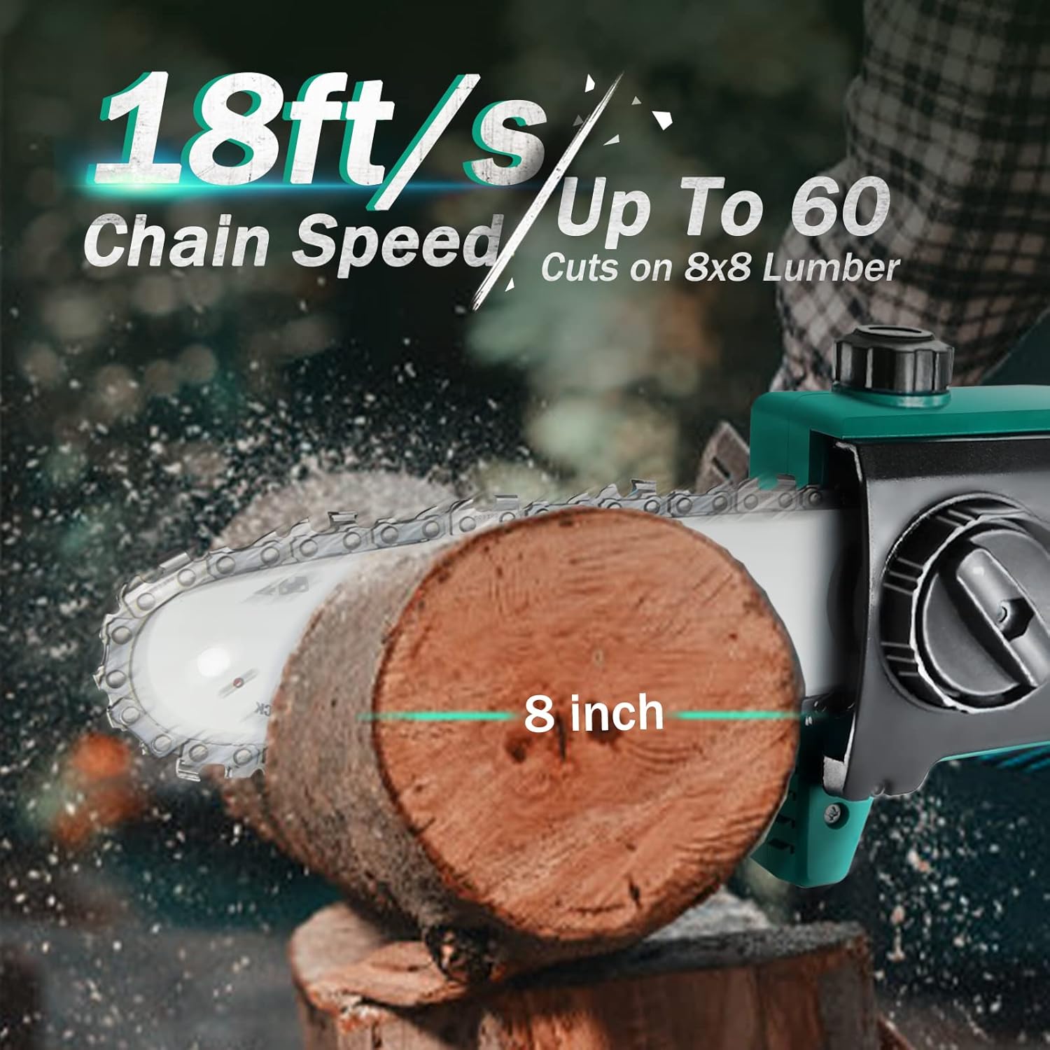 Pole Saws for Tree Trimming, KIMO 13-Foot Max. Reach Telescoping Cordless Electric Pole Saw, 20V Battery Powered Pole Chainsaw w/ 8-Inch Cutting Bar, 18ft/s Speed, Automatic Chain Lubrication System : Patio, Lawn & Garden