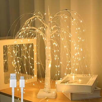 Esoes LED Light Tree LED Tree Lights 108 LED Tree Lamp USB/Battery Operated Light Warm White Adjustable Branches Christmas Decoration for Living Room Office Dining Room Hotel Indoor Decoration