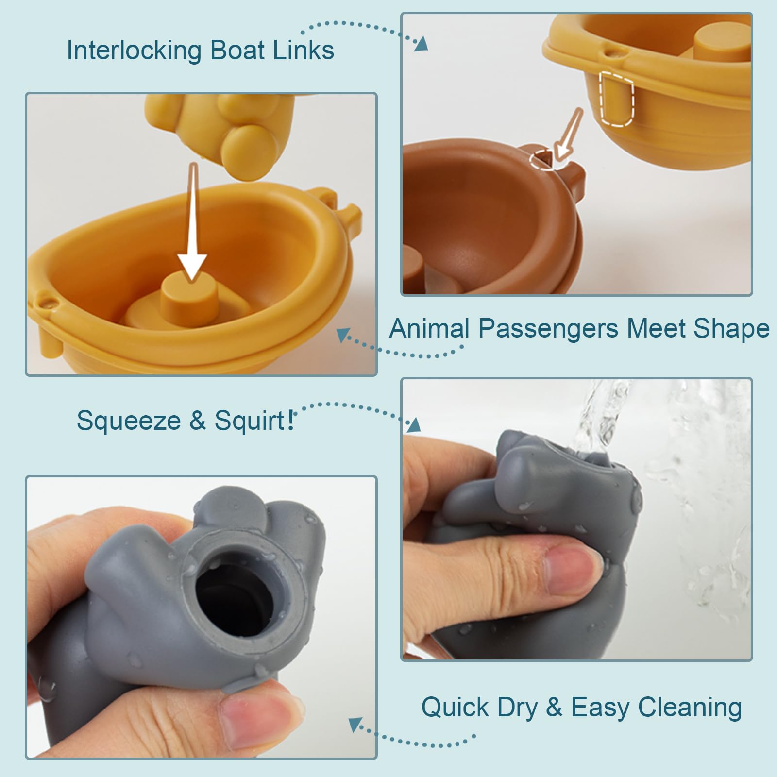 LYNSAN 12 Pcs Bath Toys Set - Image 4