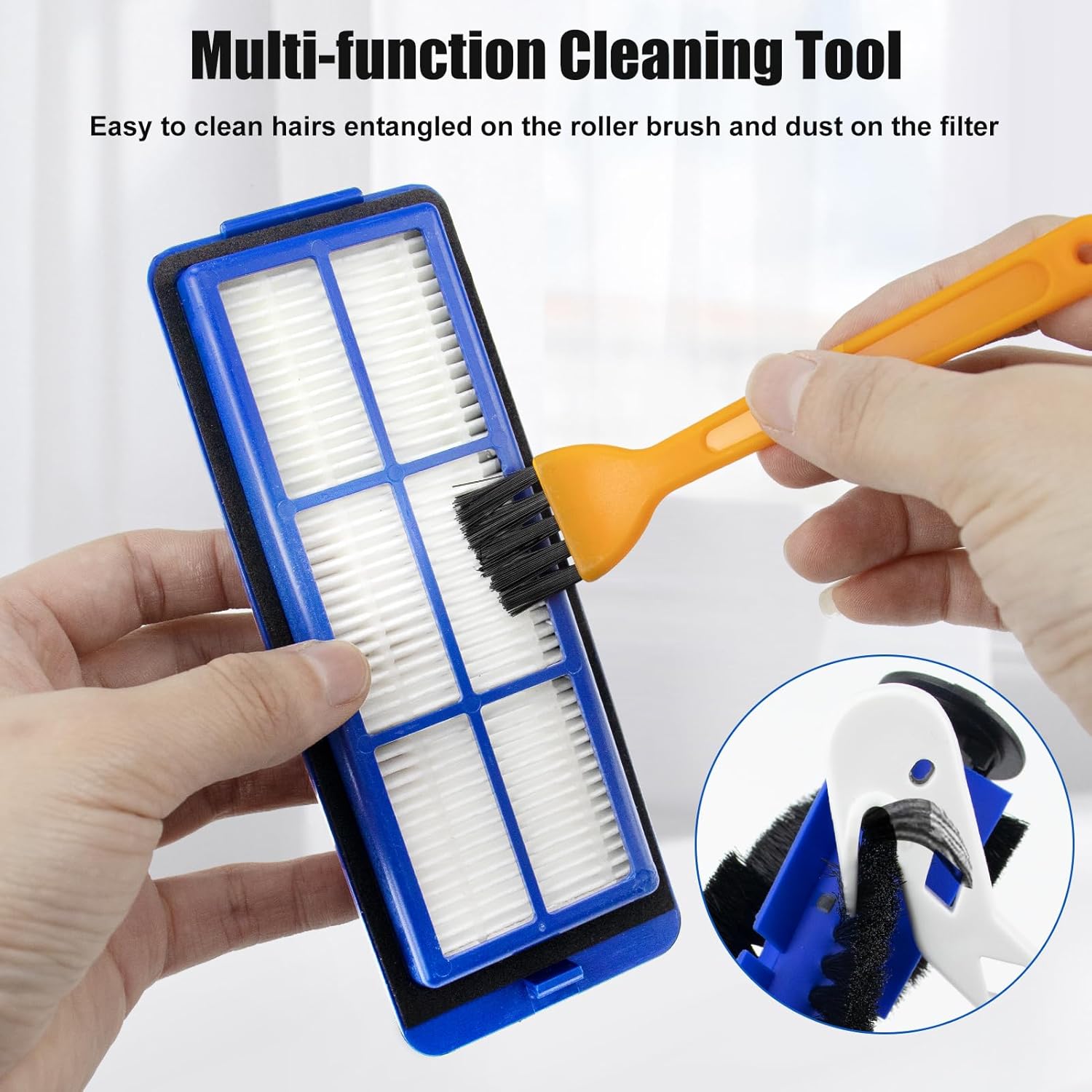 Main Side Brush Filter Kit For Hiraliy For Eufy RoboVac 11s Max, 15C Max, 30C, G10, G30 Vacuum Cleaner Parts