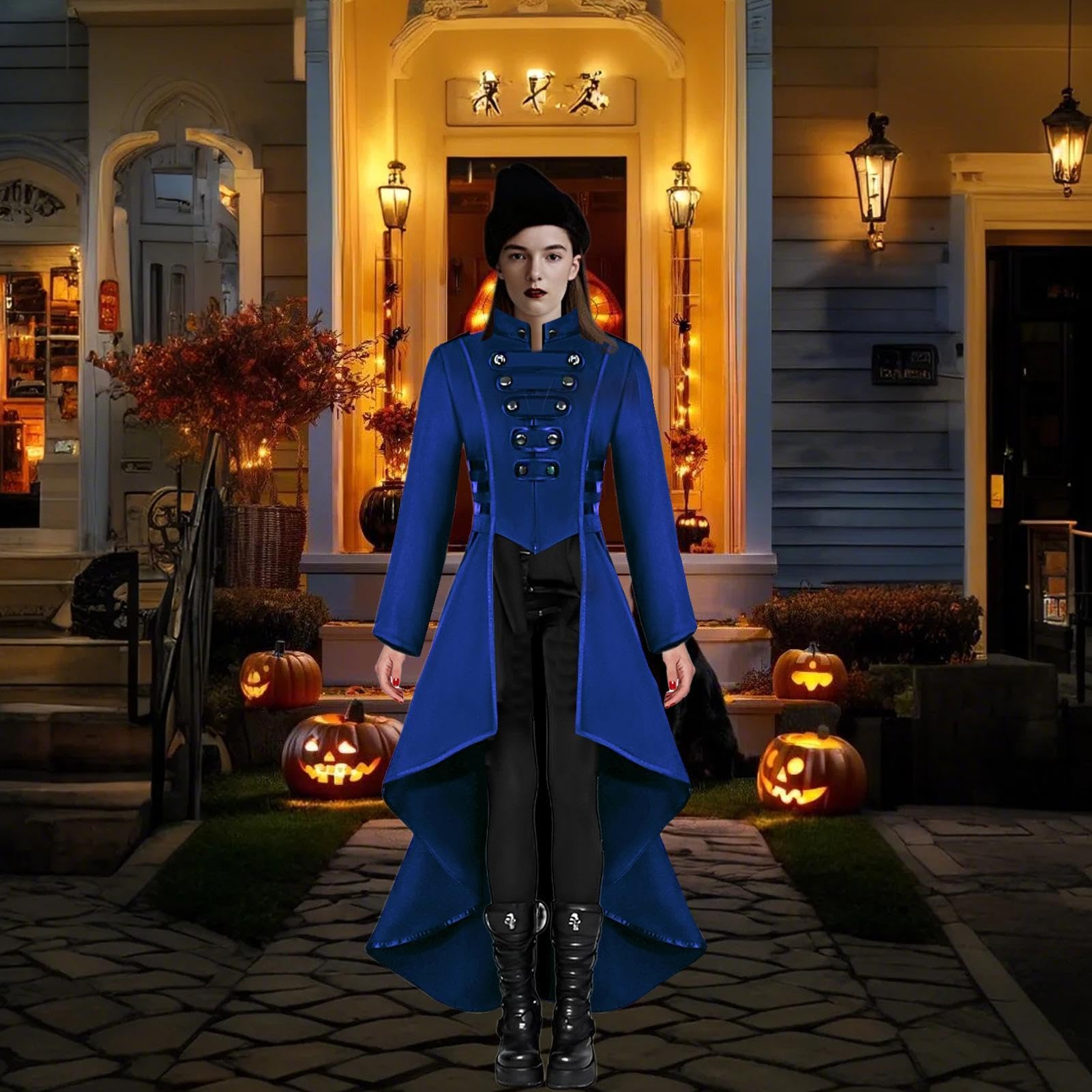 Victoriano Mujer Vintage Halloween Disfraces Vestir Gabardina