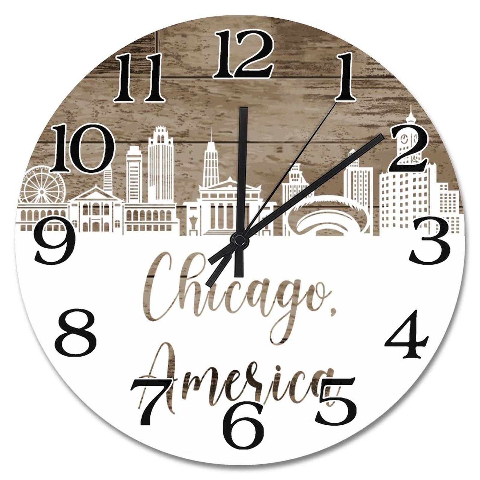 Horloge murale en bois silencieuse pour retrouver le sommeil en chambre