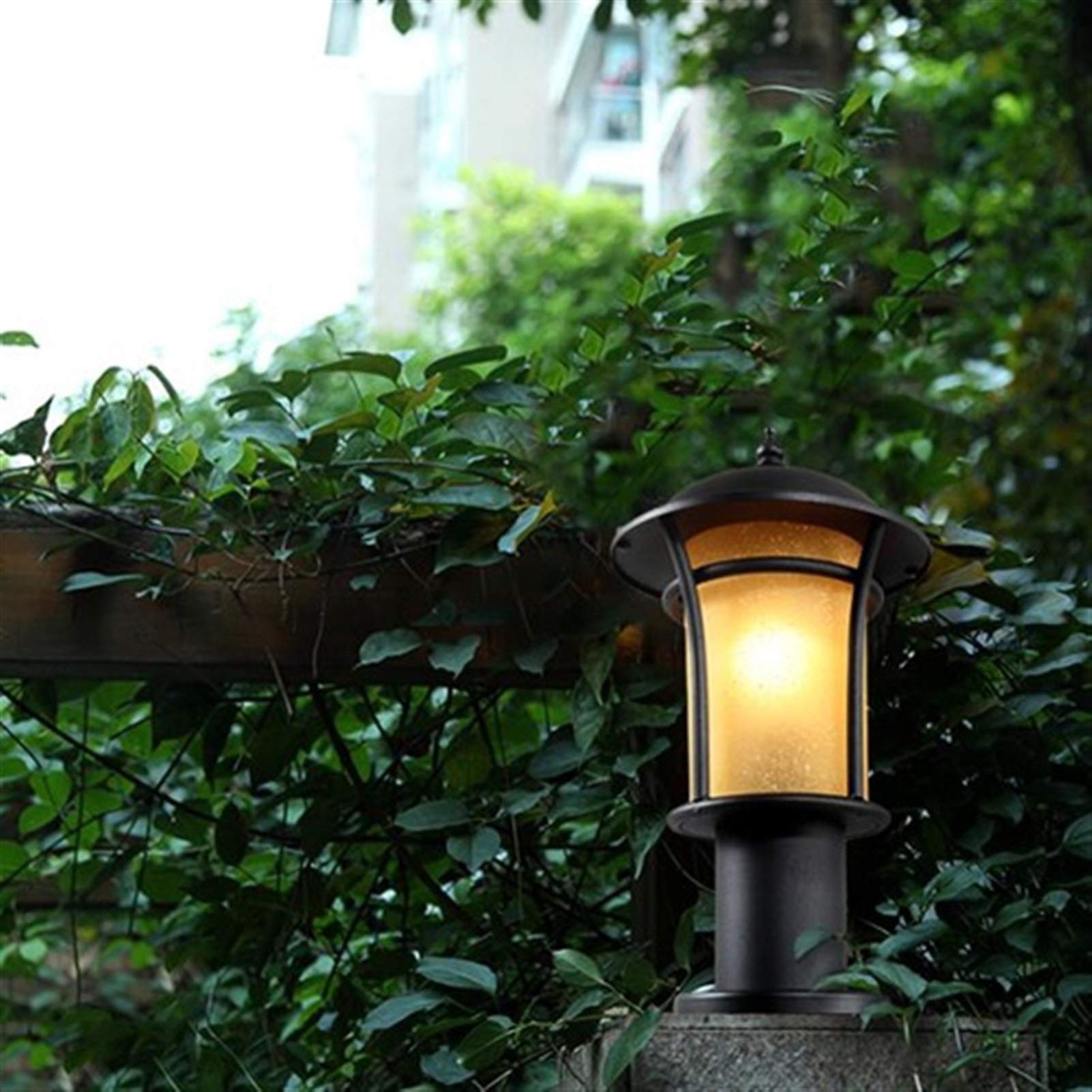 Lampada da testa a colonna per esterni vittoriana europea Lampada da cortile impermeabile per esterni a LED Lampada da parete per villa da giardino Lampada da palo per porta FenSquare Lampada per