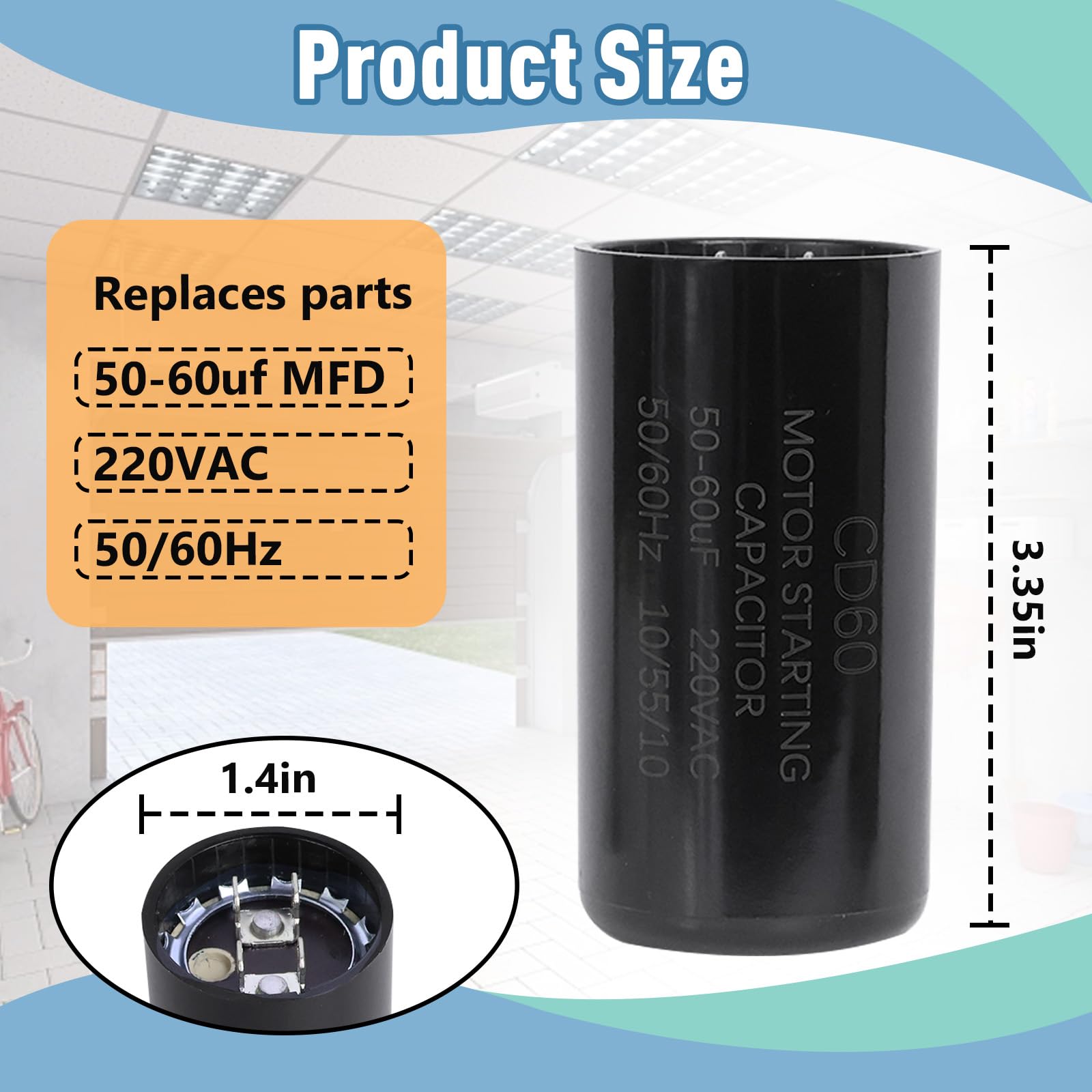 2PCS Garage Door Opener, X-18004-B Capacitor Compatible with Genie