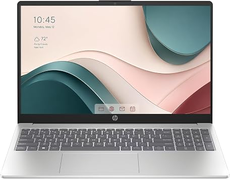 HP Ultrabook Laptop with Sleek Design, 8GB RAM, Microsoft 365 1-Year, Intel 4-Core, Micro-Edge Display, Flash-Based Storage, Fast Charge, Windows 11 Home, Wi-Fi 6, no Mouse