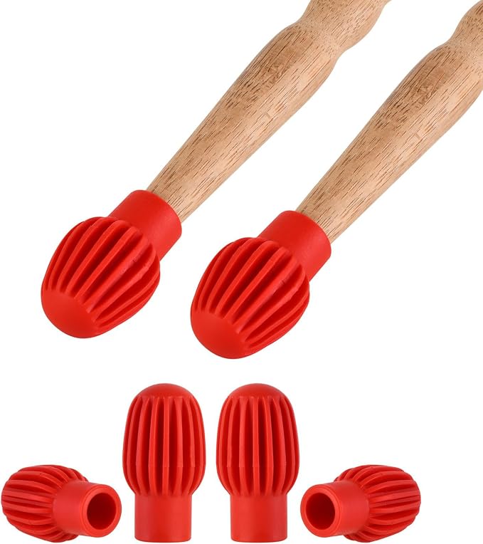 4 piezas baquetas con amortiguador de silicona para práctica miniatura 5