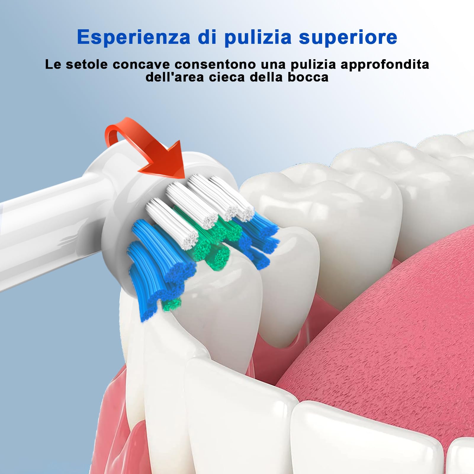 REDTRON Testine Spazzolino Ricambio Compatibile con Oral B (8 pezzi), Testine Spazzolino Elettrico per Precision Clean, Testine di Ricambio per Pro1000 Pro3000 Pro5000 Pro7000 e altri - 5