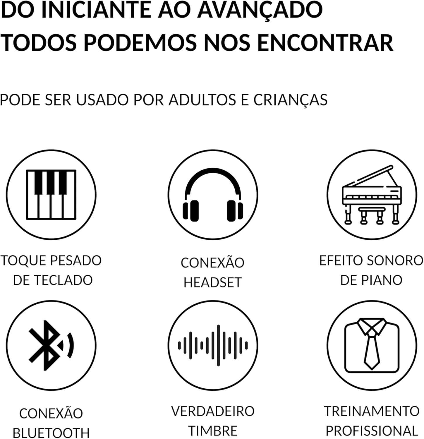 Waver WP-140 Digital Piano features: Weighted keyboard touch, Headset connection, Piano sound effect, Bluetooth connection, True timbre, Professional training