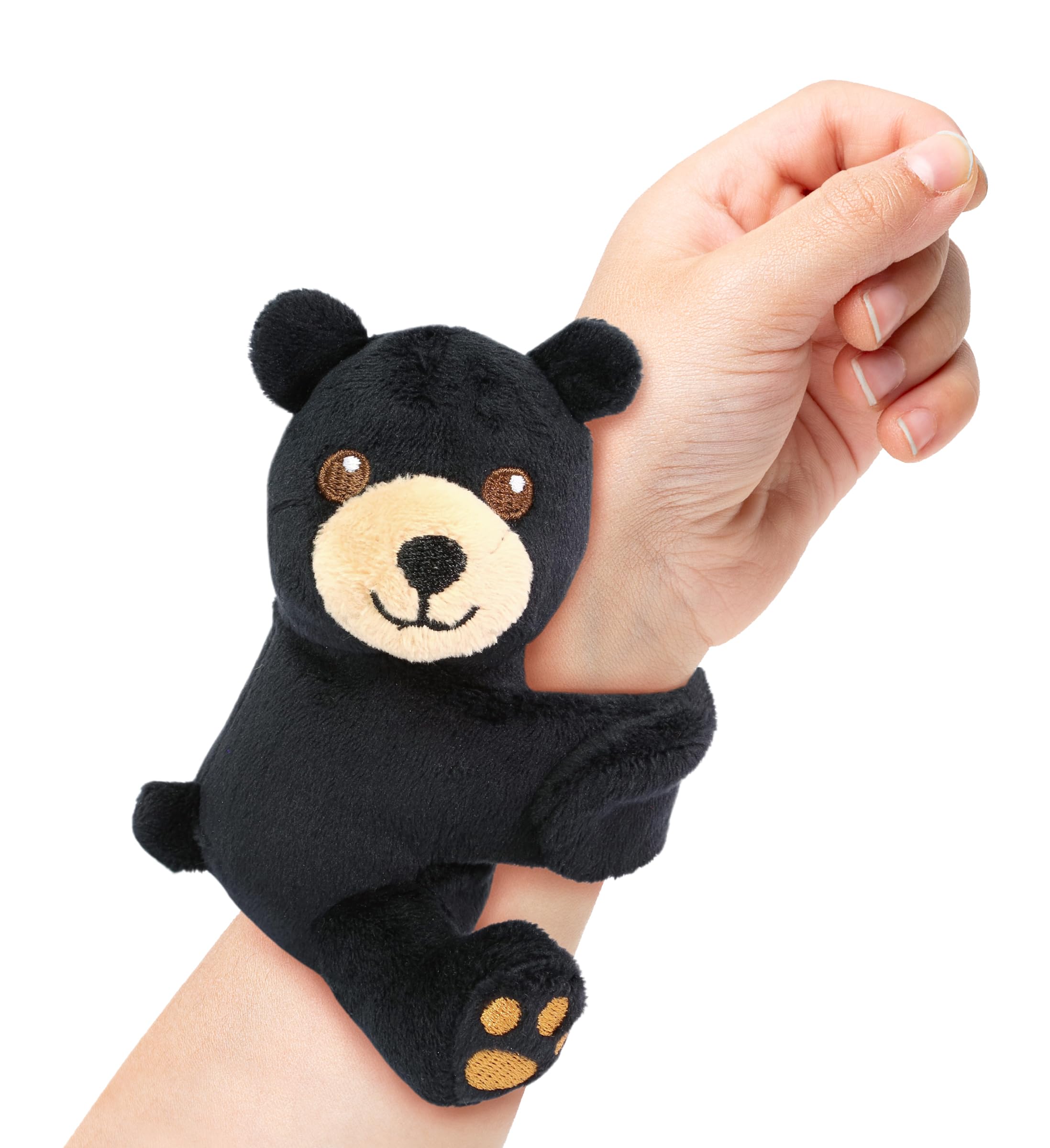 Amazon.com: Dollibu Black Bear Stuffed Animal Slap Bracelet Plush