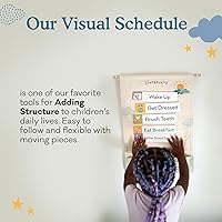 Vista 2 de Slumberkins Horario visual de 18 piezas para niños Herramienta visual reversible para enseñar rutinas diurnas y nocturnas en casa y escuela