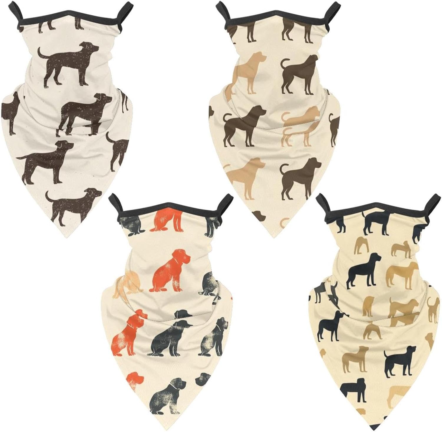 4 Pack Cute Cat Fishing Neck Gaiter - UV Face Mask Sun Protection for Men & Women