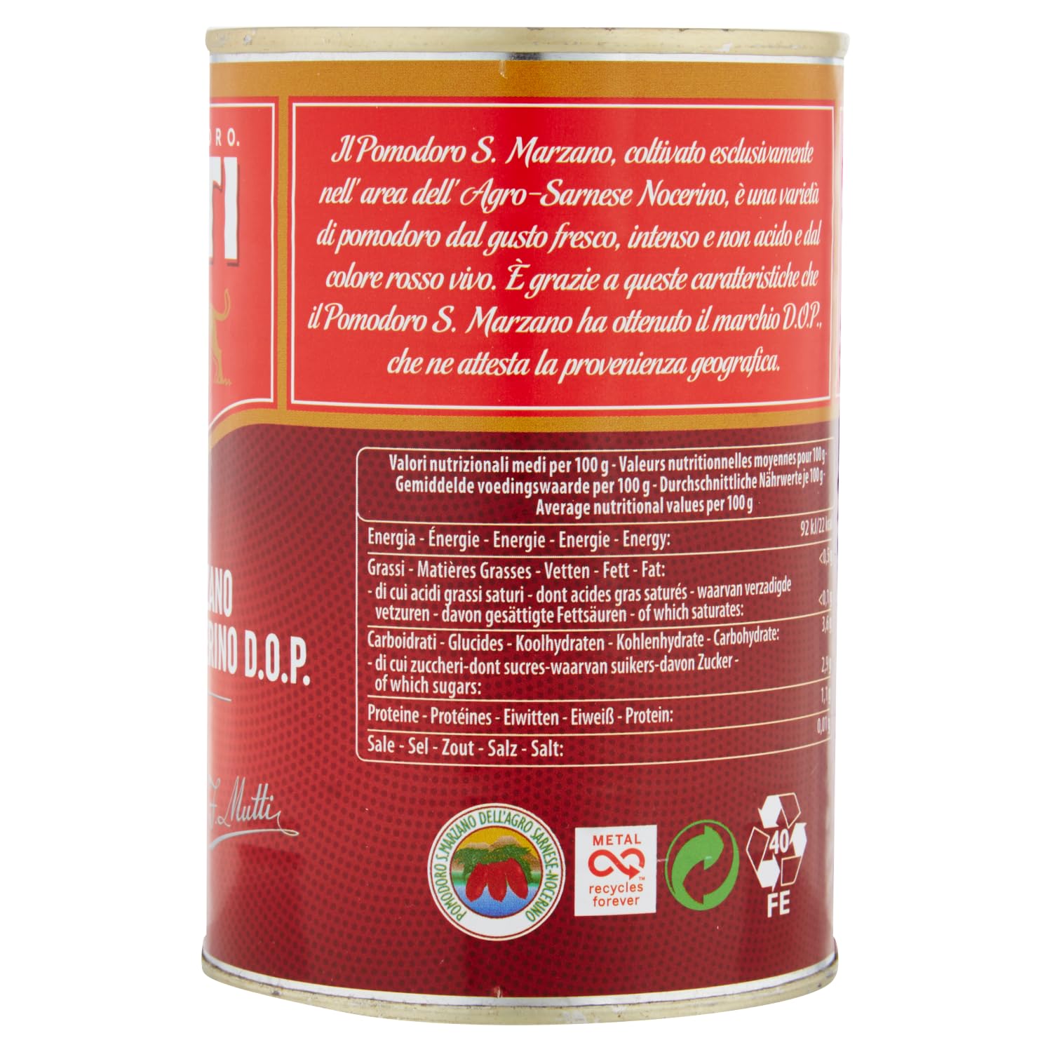 Italian Gourmet Pelati San Marzano DOP geschälte Tomaten in Dose 12 x 400g | Pomodori interi aus Italien, fruchtig und aromatisch für Sauce, Pizza, Gesamtnettogewicht 4,8 kg + Kostenlos Polpa 400g