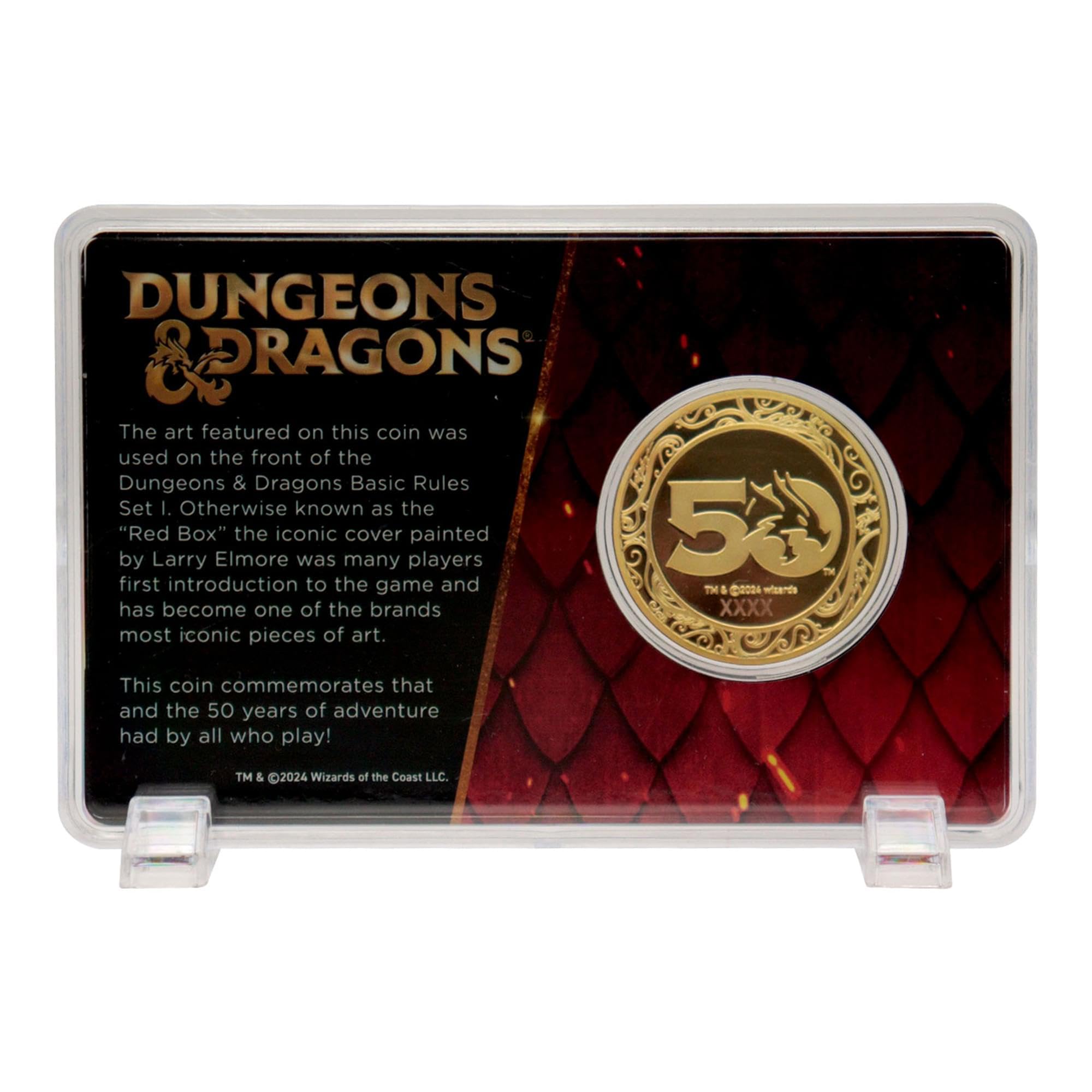 Dungeons & Dragons - 50th Anniversary 24k Gold Plated Coin With Colour Print