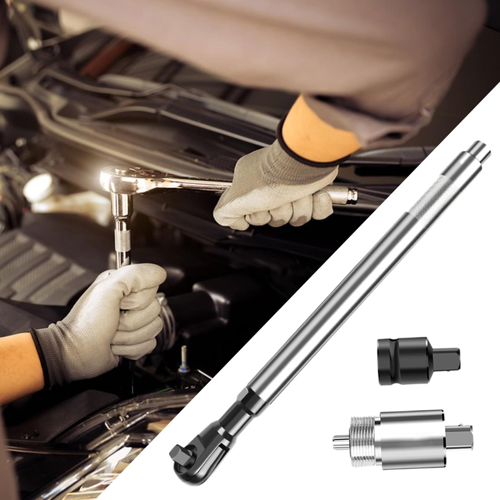 Genérico Juego de Llaves de Trinquete Diseño Ergonómico para Mango Cómodo | Ligera y Ajustable para Reparaciones de Engranajes, Doméstico y Automoción