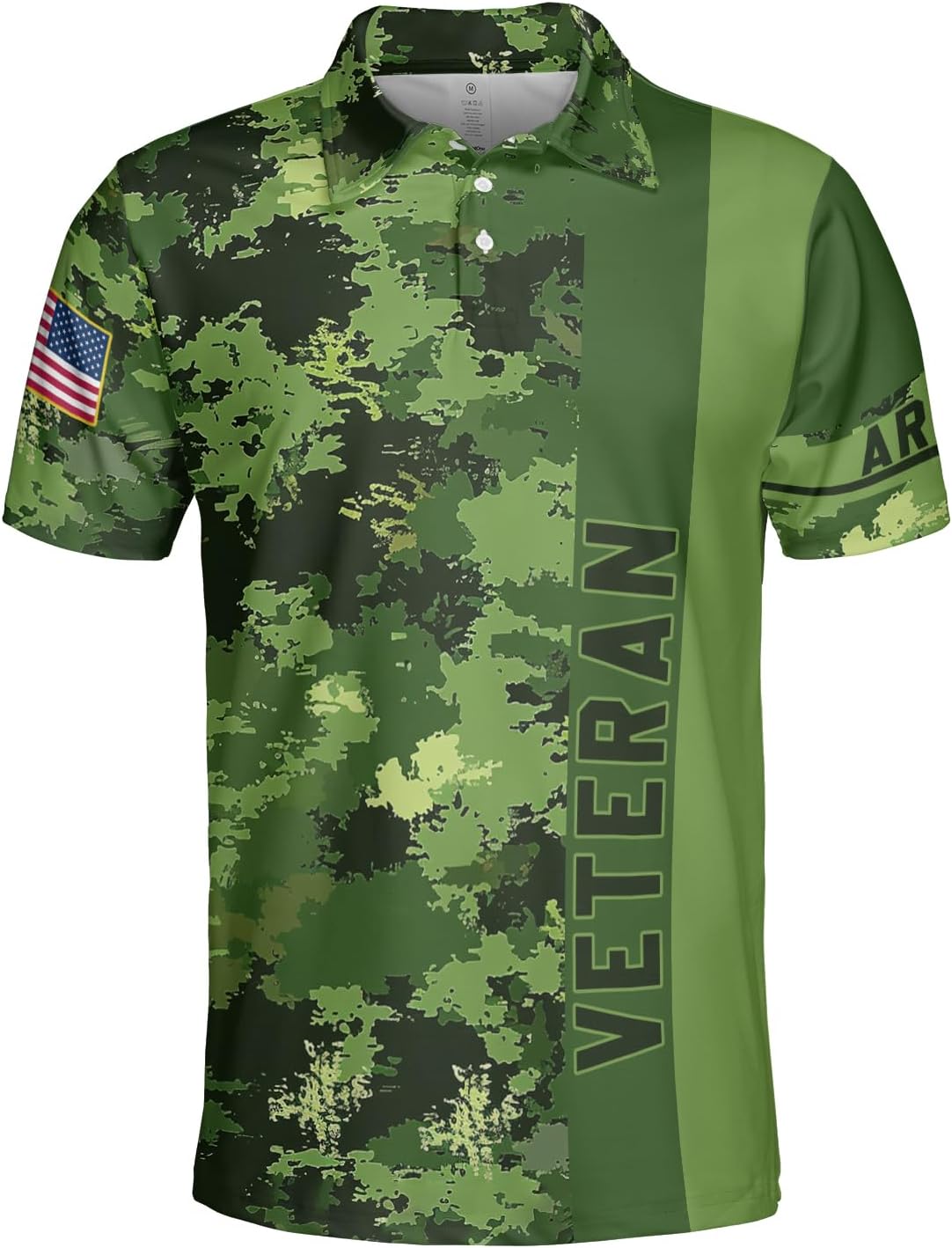 Veteran Day Golf Polo Shirts for Men - Military Mens Polo Shirts Short Sleeve Regular Fit Series 128