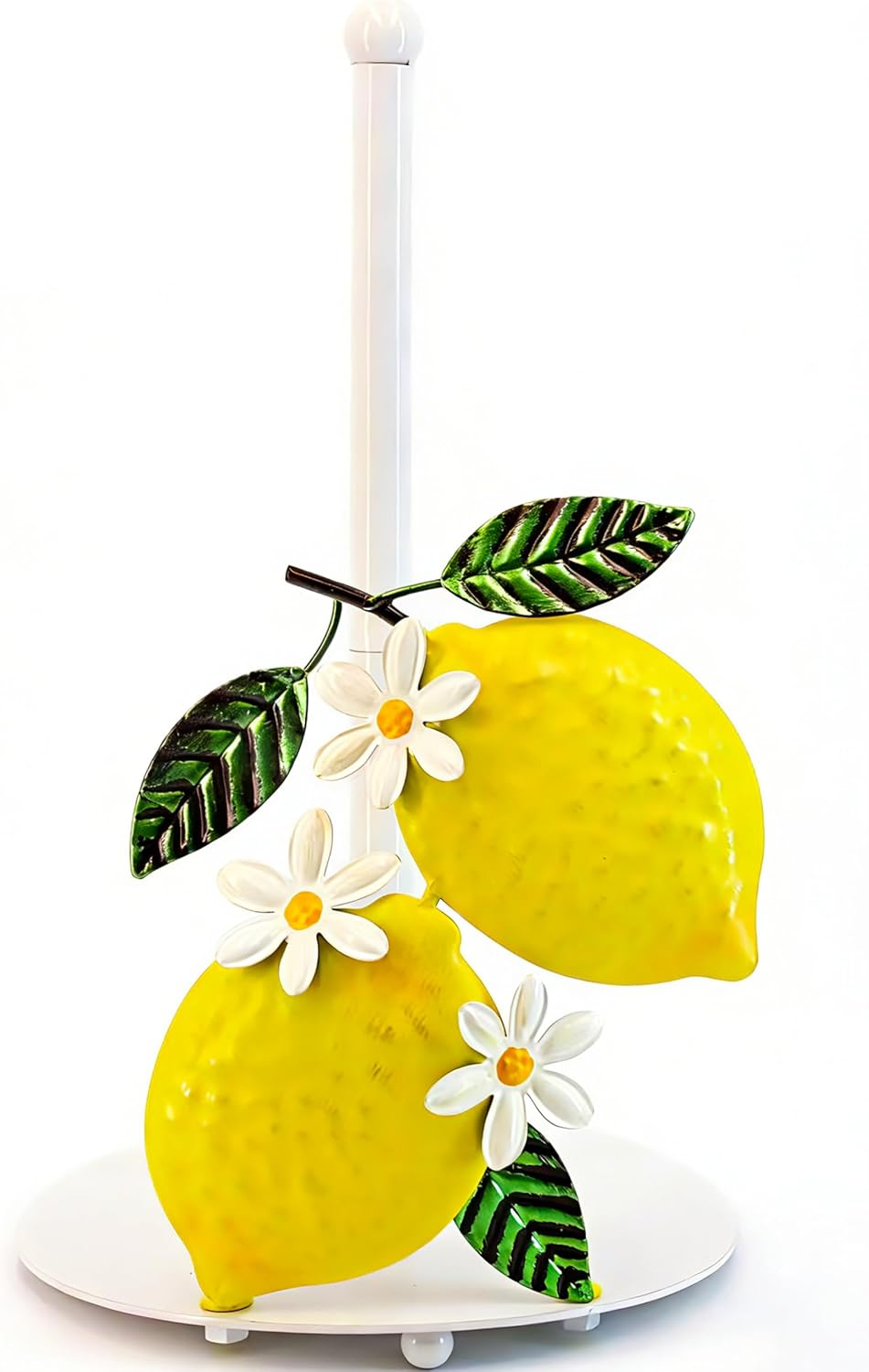Lemon Kitchen Decor & Accessories, Lemon Paper Towel Holder, Yellow Kitchen Decor, Lemon Decorations for Kitchen, Farmhouse Rustic Countertop Stand, Paper Towel Holder Countertop