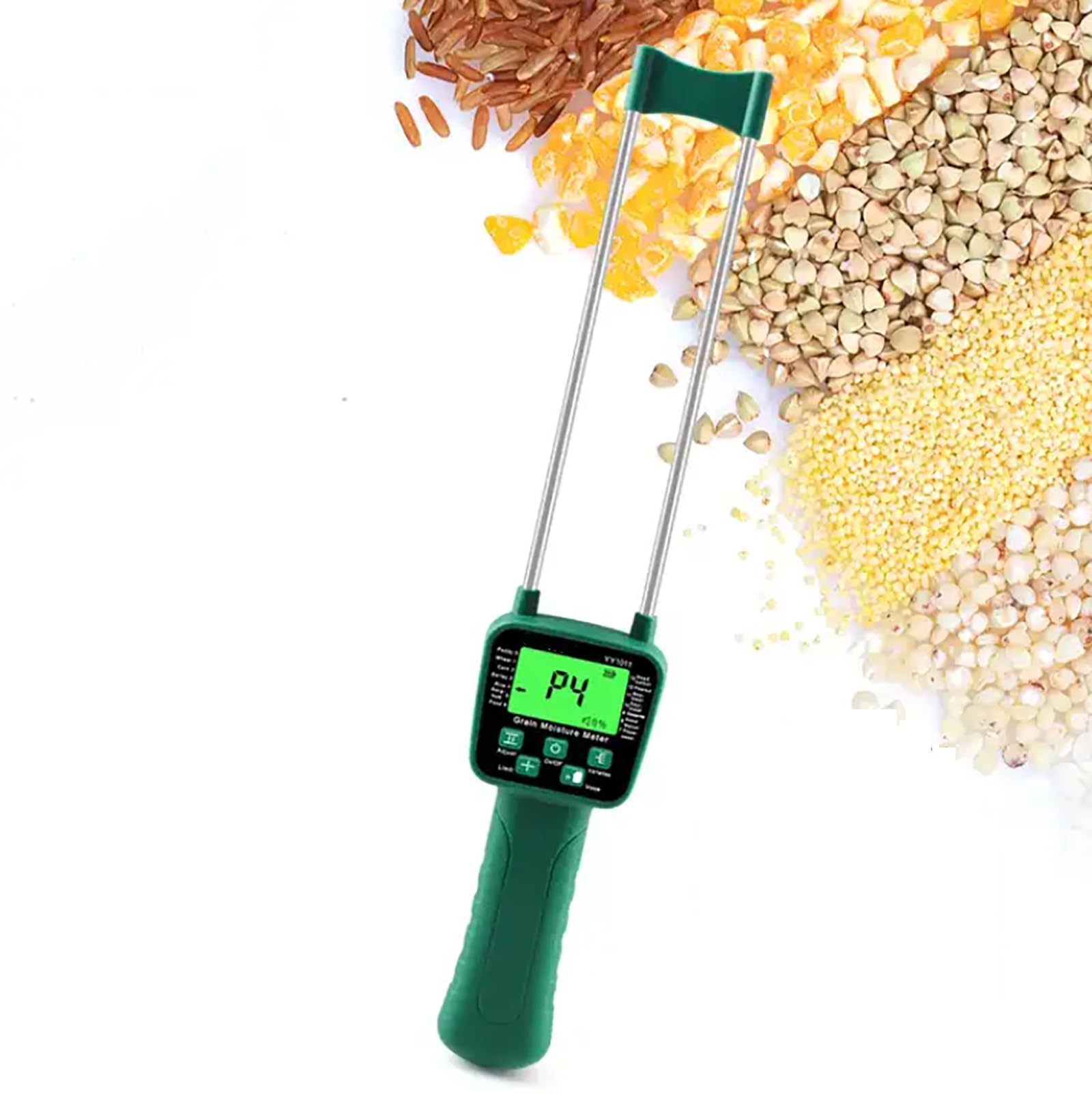 Medidor De Humedad De Grano, Pantalla Lcd Con Medición De Humedad Por Voz