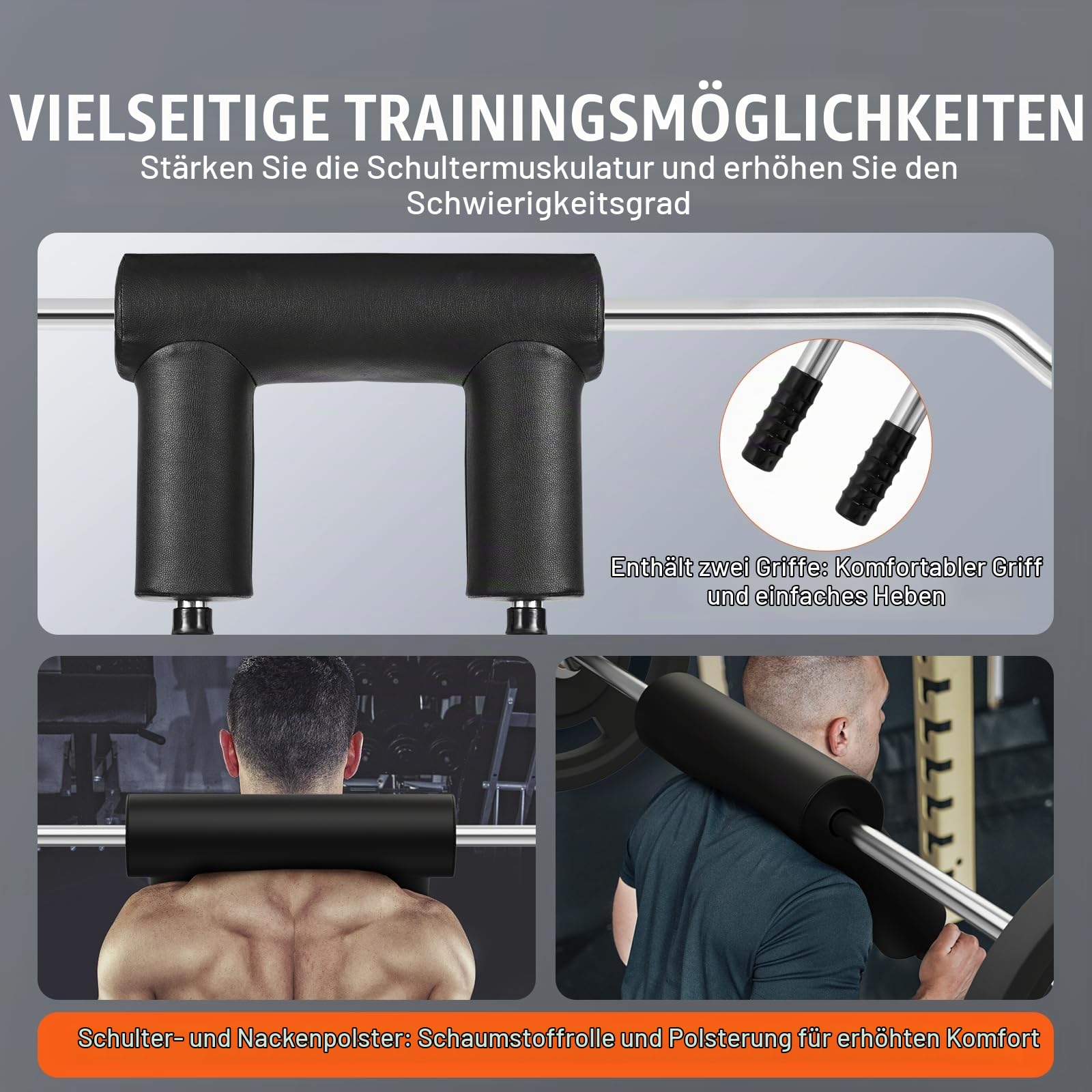 VEVOR Gewichtsstange Hantelstange 2210 mm Gesamtlänge, Langhantel Gewichtsstab Aufbewahrungsständer 675 kg Tragfähigkeit, Curlhantelstangen Gewichtsstange Stahl,Langhantelset, Hanteln, Krafttraining
