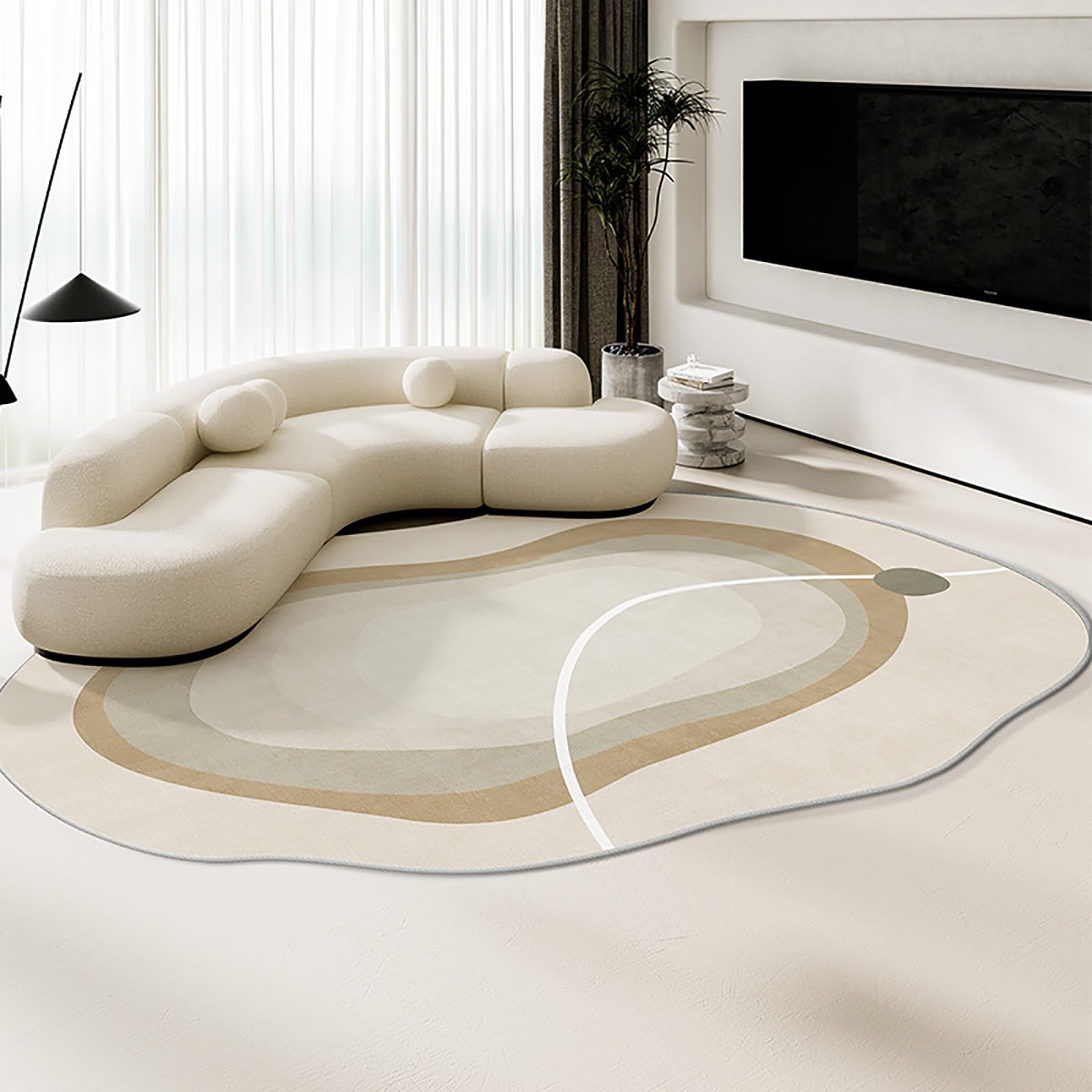 Tapis moderne à motif irrégulier style art déco haut de gamme