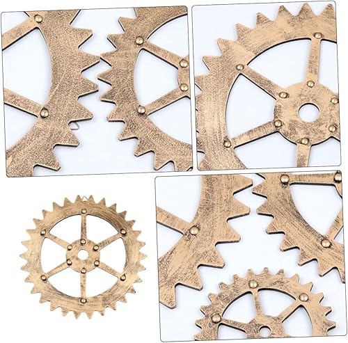 Miniatura 6 de PRETYZOOM Retro Industrial Bar Decorative Gear Hand-painted Wall Art Fall Bar Accessories Decor