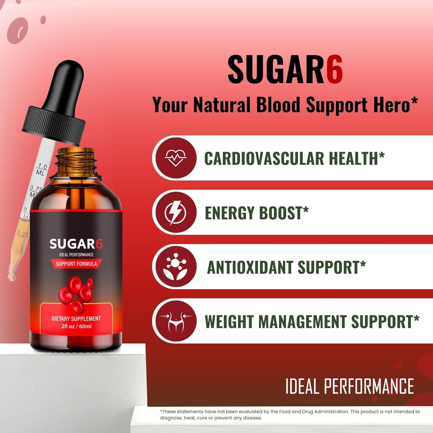 Sugar Six Drops, SugarSix Drops, Sugar 6 Pack, Sugar 6 Supplement for Blood Support - Maximum Strength, Sugar6 Health & Wellness All Natural Advanced Formula, Sugar6 Liquid Dropper Reviews (5 Pack) - Image 4