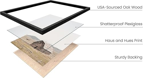Miniatura 2 de HAUS AND HUES Arte enmarcado para pared de granero, decoración de pared enmarcada de granja, imágenes modernas de granero, obra de arte de paisaje