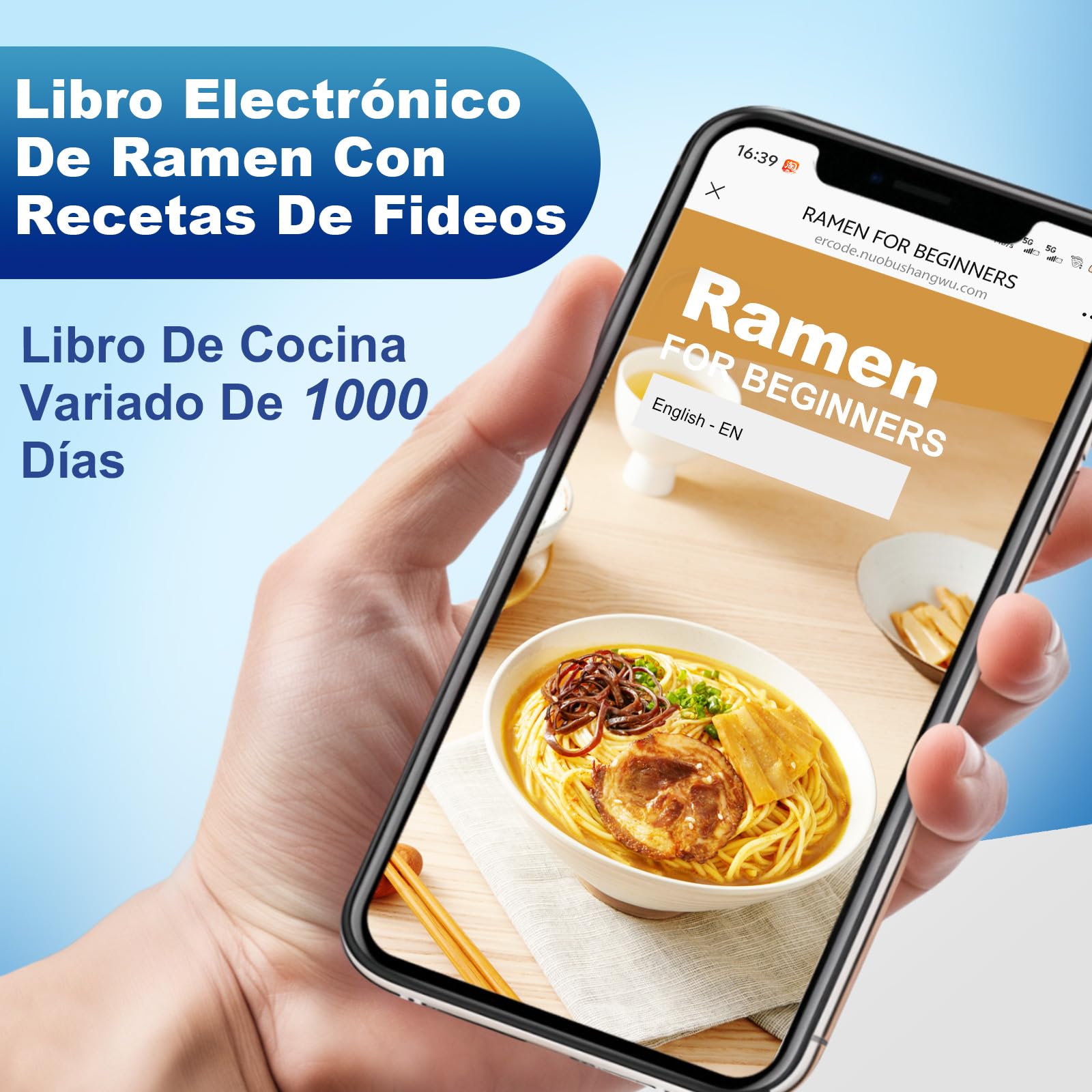 8 Pulgadas Grandes Juego De 2 Tazones De Cerámica Para Ramen De(9 Piezas) - Para Lavavajillas Tazones De Porcelana Para Ensaladas Fideos Cereales Con Recetas Palillos Tenedores Y Cucharas Para Apto