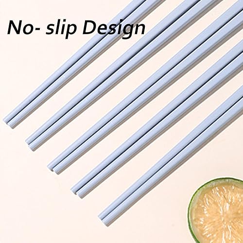 Miniatura 3 de Juego de 5 pares de palillos de fibra de vidrio reutilizables aptos para lavavajillas, 9.45 pulgadas9.4 in, mate, antideslizantes, para