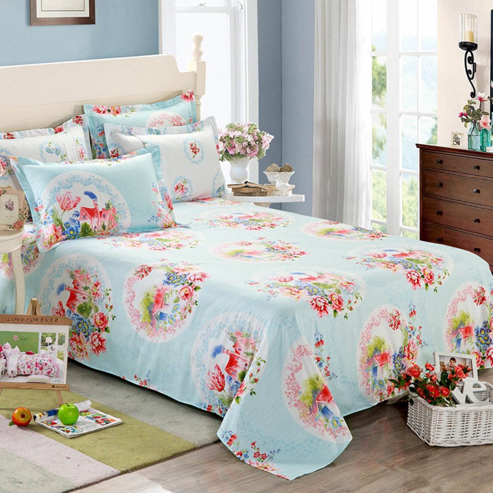 Draps en coton 200x230cm pour lit double ou simple de dortoir enfant