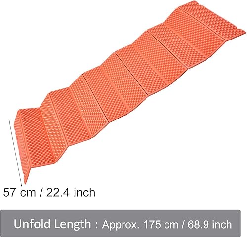 Miniatura 2 de Almohadillas de espuma para dormir, colchón plegable de espuma de célula cerrada, impermeable para dormir al aire libre para mochileros y senderismo